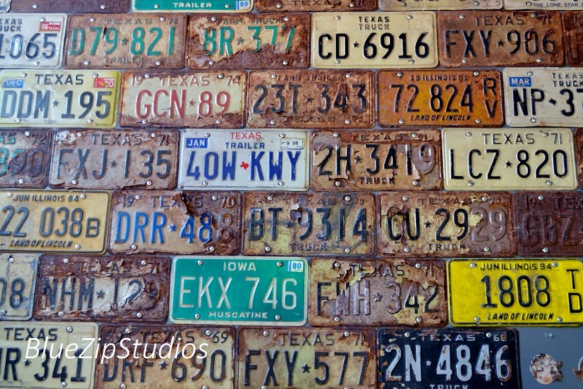 Dallas Texas Photograph. Licence Plate Photo Number Plate Etsy
