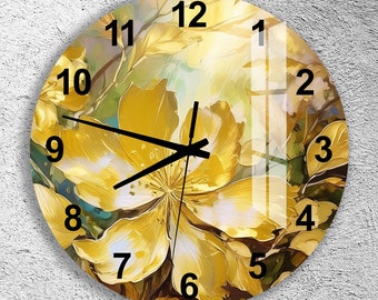 Flower Wall Clock - Etsy
