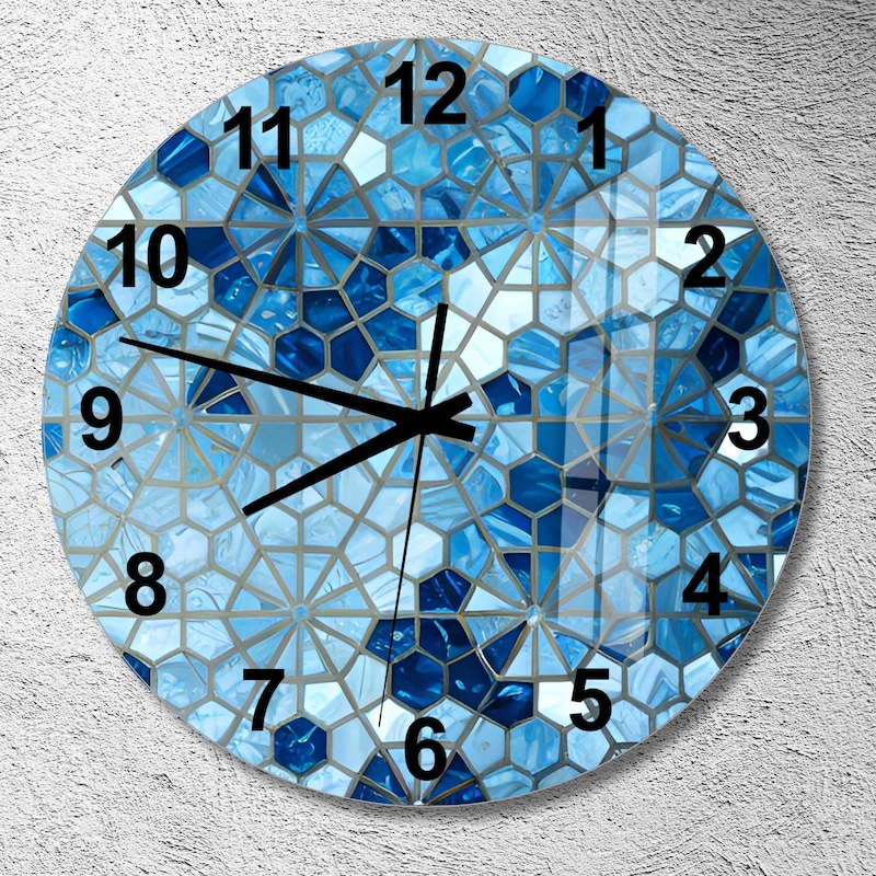 Blue Wall Clock - Etsy Australia