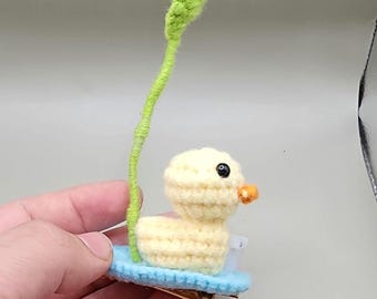 LED Duck Sprout Crochet Festival Hat & Hair Clip/Sprout