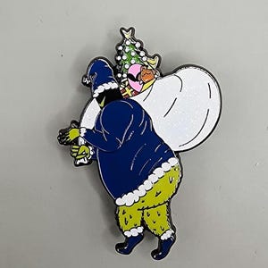 Ganja White Dark Wobble Grinch EDM Festival Hat Enamel Pin
