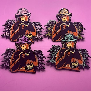 Stny the Bear Festival Hat Pin Rave Wars X Stny Streetwear Collab Pin