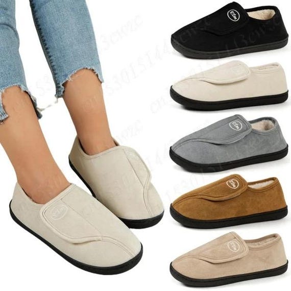 Diabetische schoenen voor gezwollen voeten, mannen vrouwen gezwollen voeten zwaarlijvige grote schoenen, comfort ouderen orthopedische schoen extra brede gezondheids (B 39 EU