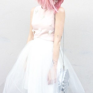 Ivory Tulle Skirt: Adult Party Dress, Prom or Bridesmaid