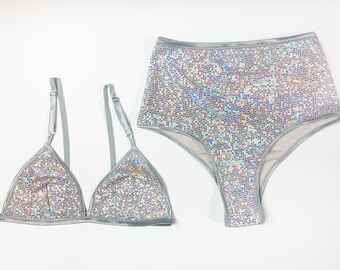 sequin bra and panty set