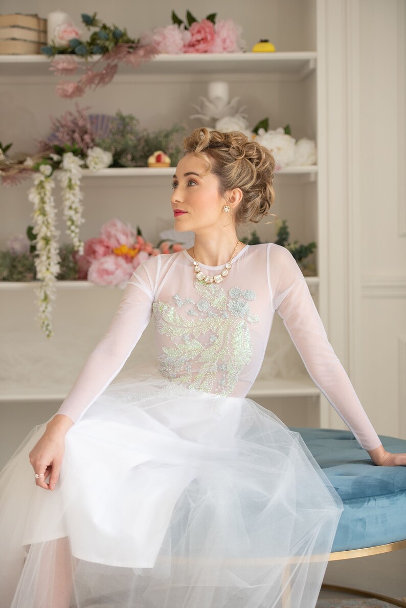 80's Iridescent Tulle Skirt