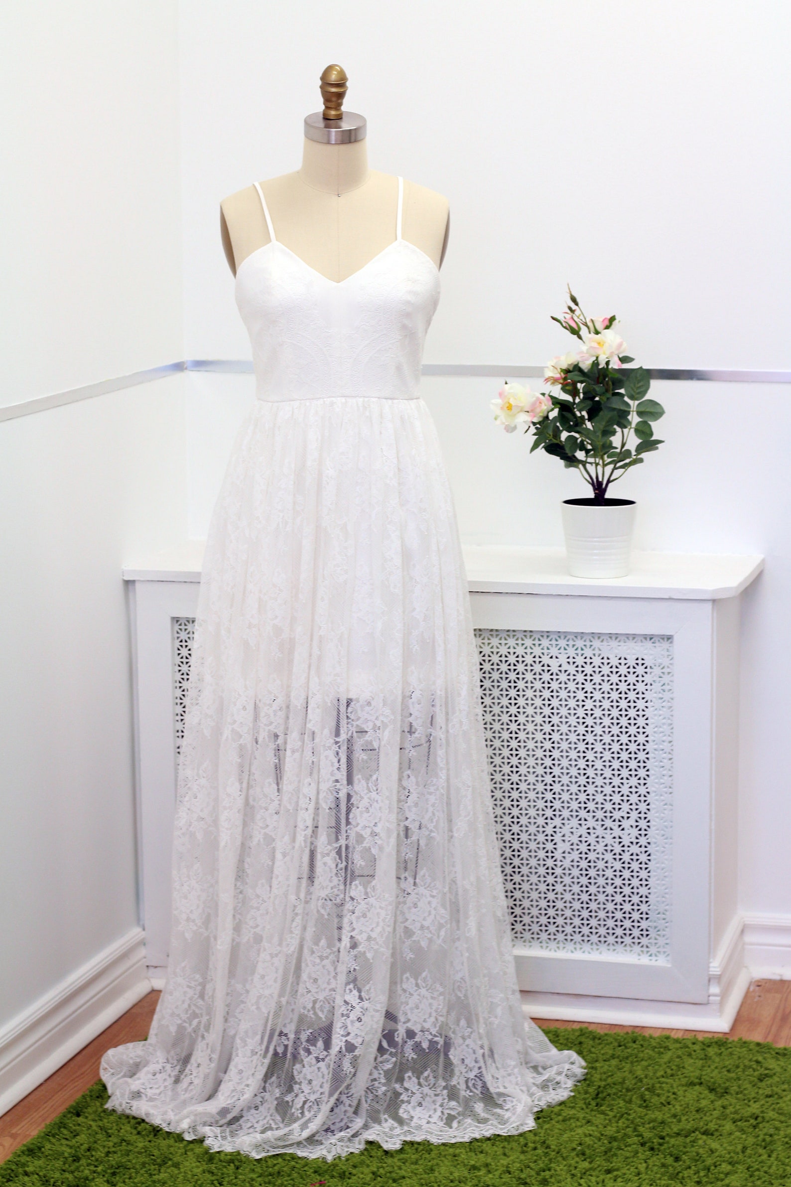 Lace Gown Eyelash Lace Wedding Dress Sheer Lace Gown Lace Etsy