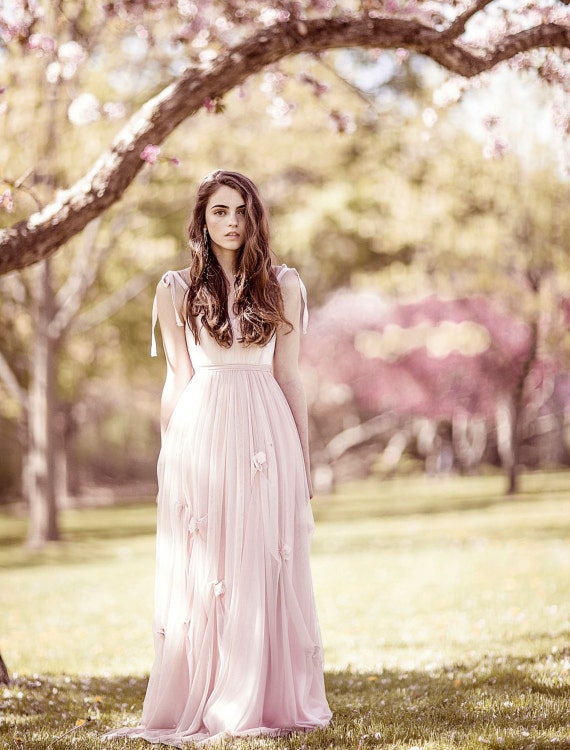 Blush Wedding Dress Prom Dress Spring 