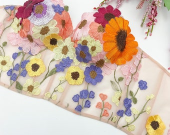 Embroidered Blush Floral Corset Top, Wedding Corset, Flower Corset, Prom  Corset, Music Festival Fashion -  Denmark