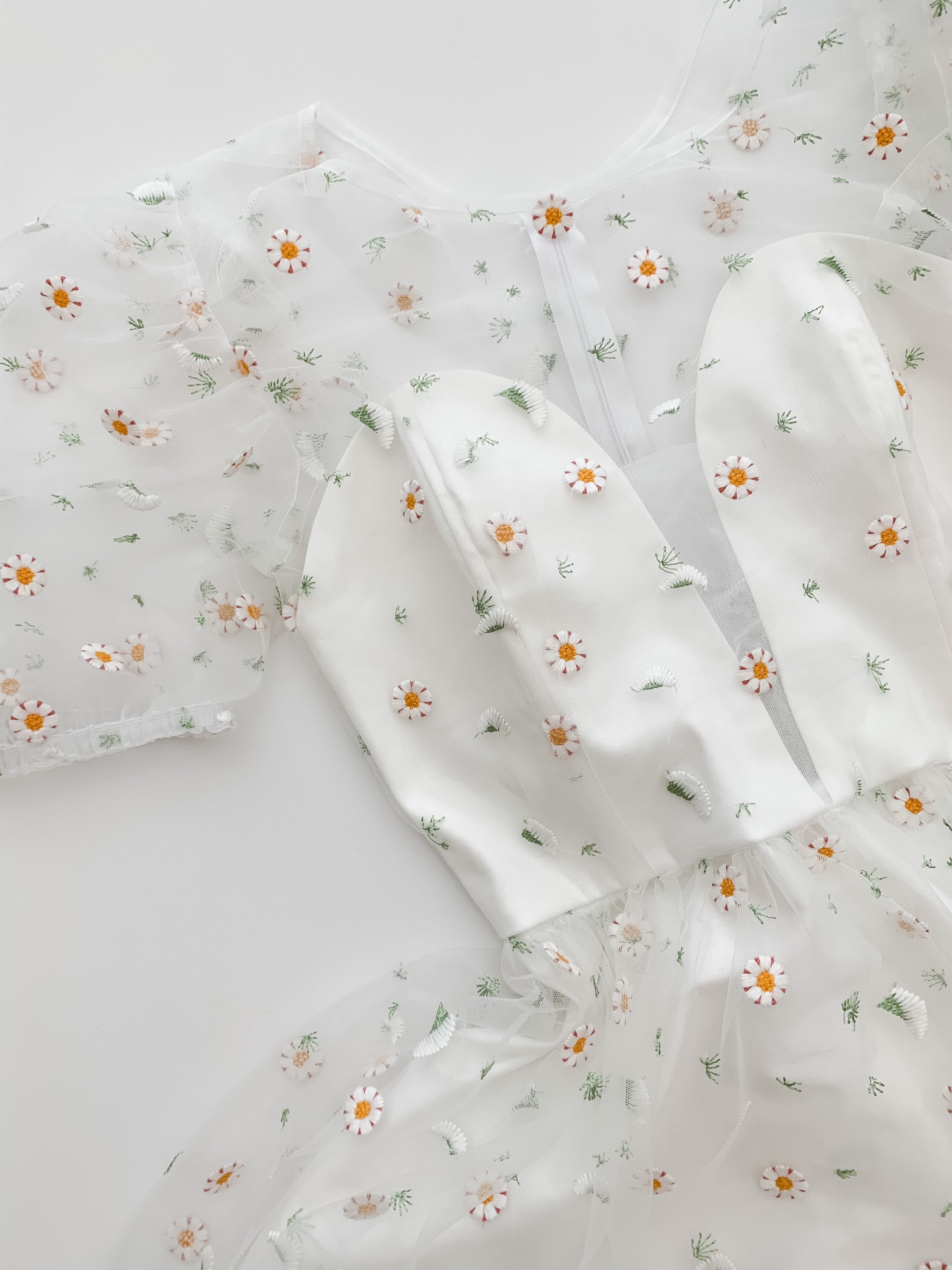国産原料100% 完売品flower embroidery balloonsleeve dress - 通販