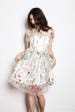 Embroidered floral dress, prom dress, white mini dress, elopement dress, reception dress, embroidery, floral mini, floral wedding dress 