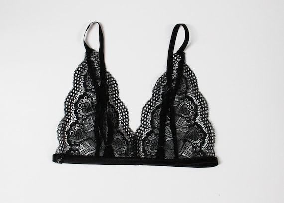 Lace Bralette, Queen of Hearts, Simple Lace Bralette, Triangle