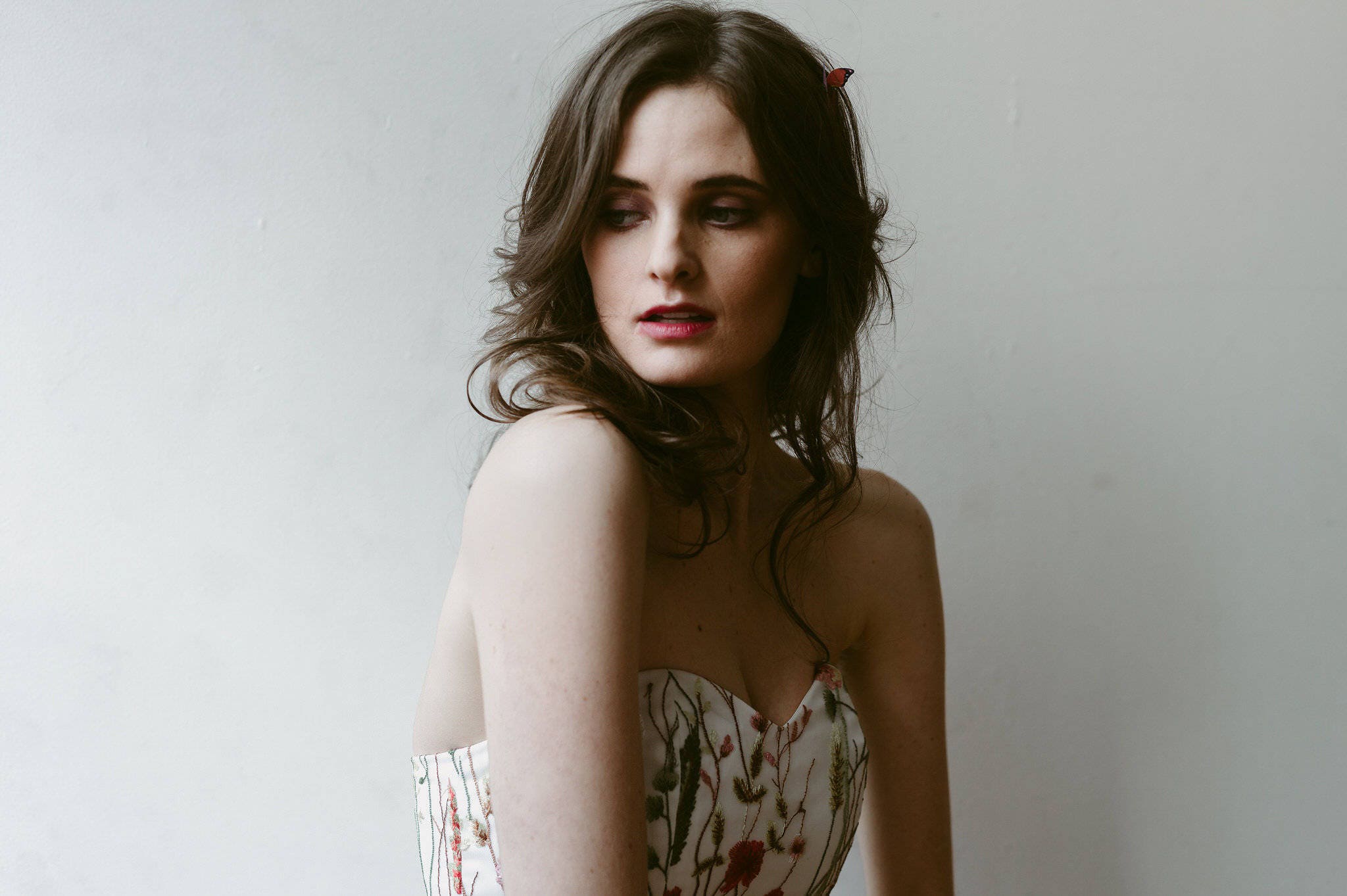 Embroidered Gown Floral Wedding Dress Embroidered Prom Etsy Canada