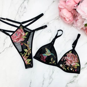 Yellow Lace Push Up Bra And Panties Set Back With Floral Embroidery 2020  Womens Lingerie From Sihuai03, $12.38