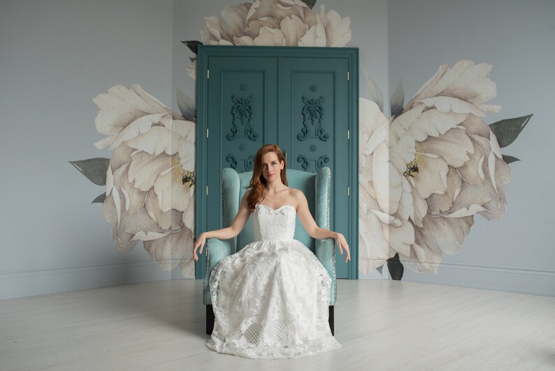 Summer Turquoise and White Wedding Dresses