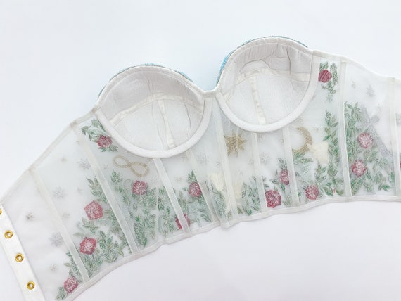 トップス Flower Pattern Motif Bustier Amazon.com: Corsets for Women Bustiers Overbust Top Halter
