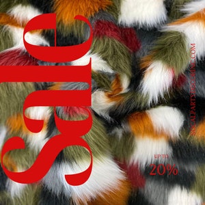 Multi-Color Animal Fake Faux Fur Fabric By The Yard.| Faux Fur | High Quality Ultra Soft Fur Fabric .