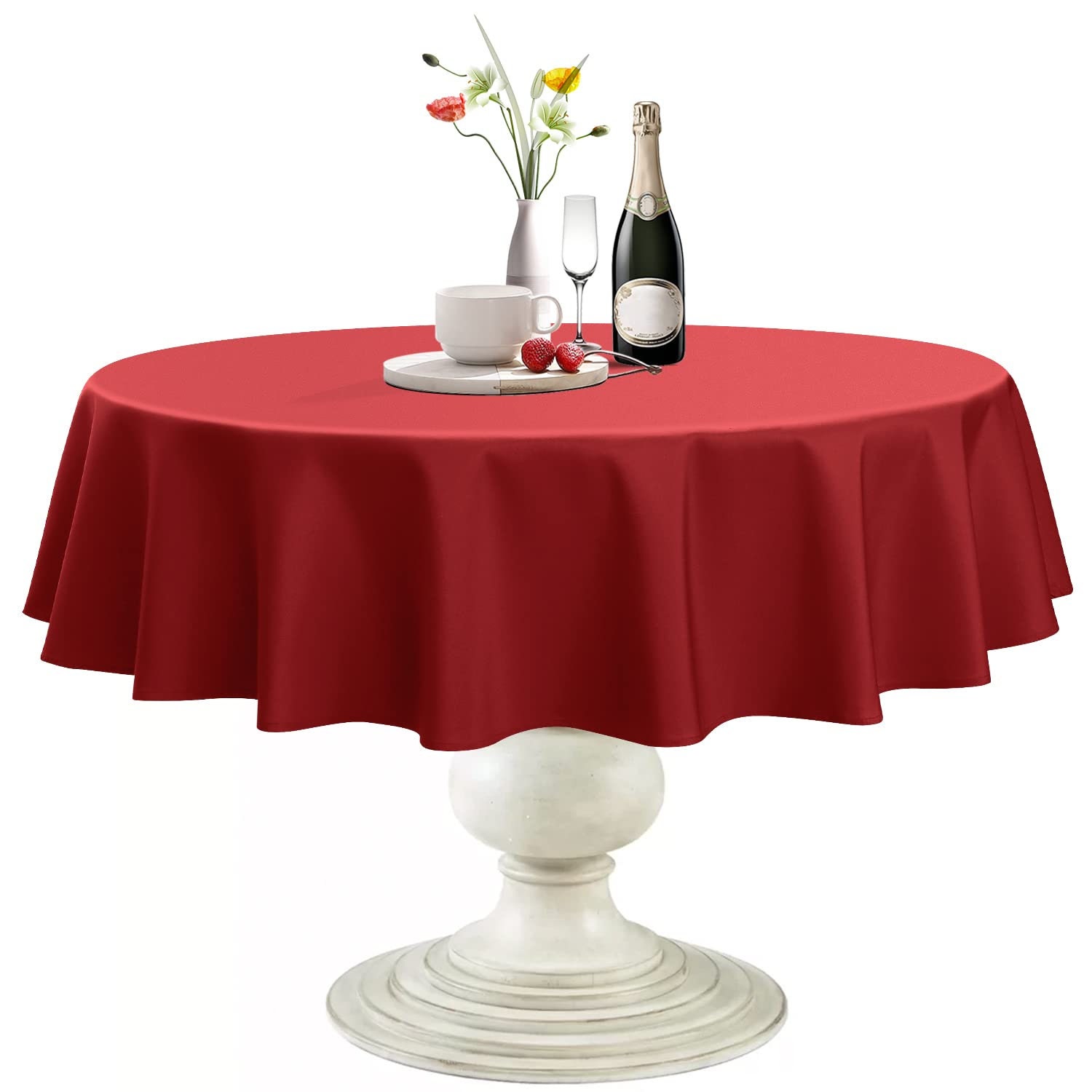 Pomp Tovaglia Rotonda In Poliestere Popeline 304,8 Cm - Confezione Da 4, Tessuto Resistente Alle Pieghe E Macchie, Lavabile, Per Matrimoni E Feste