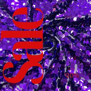 ROND: pailletten pailletten mesh stof/54 inch breed op maat gesneden.