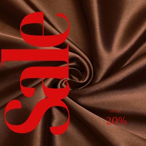BROWN - Bridal Satin Fabric Silky Poly 60&quot; Wide Heavy Wedding Dress Drapery By The Yard