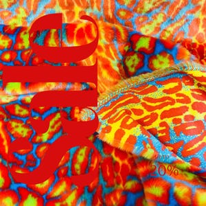 LEOPARD -  Faux Fur Fabric By The Yard, Leopard Short Pile Fur Fabric, Multi-Color