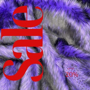 HUSKY - Long Pile Fabric Faux Fur Fabric By Yard, Husky Faux Fake 2 Tone Shaggy