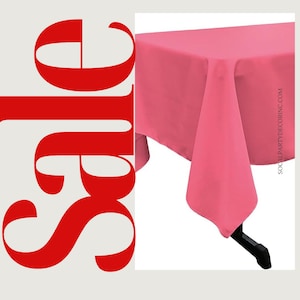 HOTPINK Poliester Popelina Zmywalny Prostokątny Obrus, Tkanina Obrusowa Odporna Na Plamy I Zagniecenia Do Jadalni, Kuchni, Imprezy
