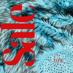 HUSKY - Long Pile Fabric Faux Fur Fabric By Yard, Husky Faux Fake 2 Tone Shaggy