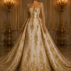 gold mesh dress long sleeve Back Zip