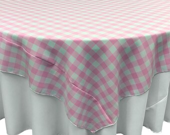 4er-Set Rosa-weiße Karierte Tischdecken – Wasserdicht, 132x218 Cm – Für Picknick, Geburtstag, Hochzeit & Camping