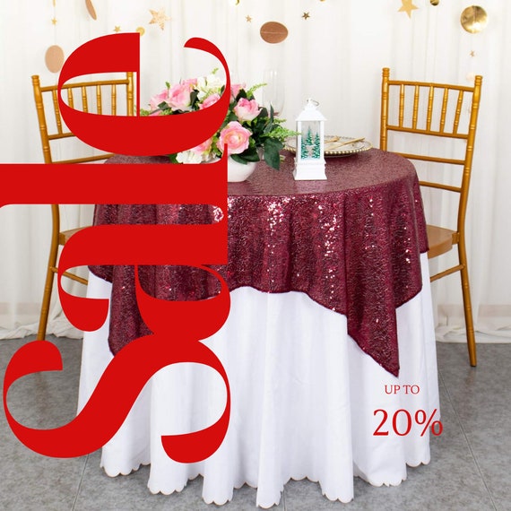 1 pezzo Tovaglia rotonda con glter, tovaglia con nappe