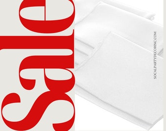 Puede incluir: Un paquete de servilletas de lino blanco, dobladas y listas para usar. Las servilletas son lisas y sin arrugas, perfectas para una cena formal o una ocasión especial. Las servilletas se venden a granel y están disponibles en una variedad de tamaños.