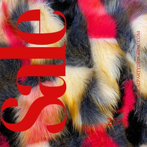 Multi-Color Animal Fake Faux Fur Fabric By The Yard.| Faux Fur | High Quality Ultra Soft Fur Fabric .