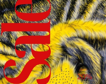 HUSKY - Tkanina z długim włosiem, sztuczne futro, cięte na wymiar, Husky Faux Fake 2 Tone Shaggy