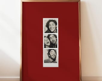 Plantilla de fotomatón personalizada, tapete rojo para fotos de 2x3, impresión fotográfica personalizada, tapete personalizado, plantilla editable de Canva, descarga digital