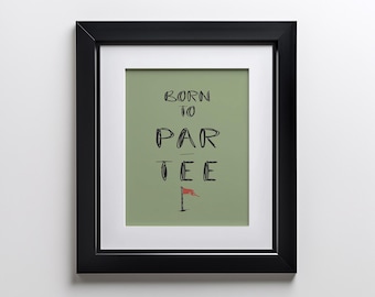 Born to Par Tee Golf Kinderzimmer Digitaldruck, salbeigrün Kinderzimmer Dekor, Boho Golf Spielzimmer Dekor, Sport Jungenzimmer Druck, Golf Babyparty