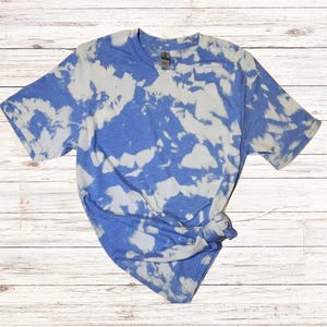 Bleached T-shirt,  bleached Tee, Distressed Tee, Women&#39;s bleached tee, Reverse tie Dye, Popular bleached shirt, Acid wash shirt,