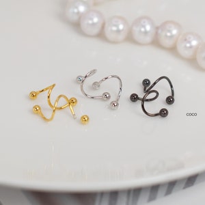 Sterling Silver Earrings - Huggie Hoop Earrings -Gold Spring Earrings- Open Hoop Sterling - Tiny Stud earrings - Screw Back Earrings