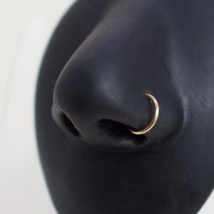 Gold Nose Hoop Ring- Small Hoop Earrings - Gold Cartilage Hoop Earrings - 925 Silver or Rose Gold Hoop Errings -Gold Tiny Nose Ring Hoops