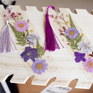 Natural Pressed Wildflower Bookmark -tassel bookmark - pressed flower bookmarks - bookmark for women - Bookmark Handmade - Christmas Gift