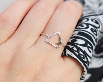 Triangle Ring - Gold Triangle Ring - Silver Triangle Ring - Gold Stacking Ring -Silver Minimalist Ring - Dainty Ring Gold - Thin Ring