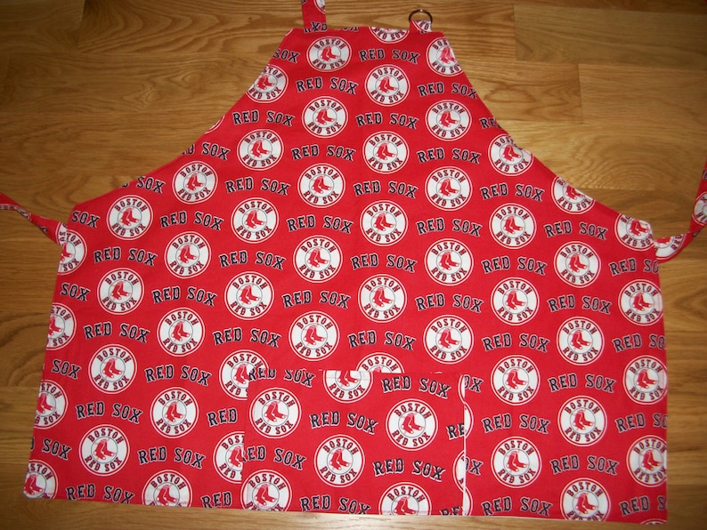 Barbeque Apron in Sports Patterns Baseball Atlanta Braves , Boston Red Sox Red or Navy, or Oakland Athletics