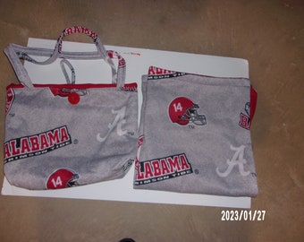 Alabama Crimson Tide  Receiving Blanket and Matching Tote Bag (Diaper Bag)