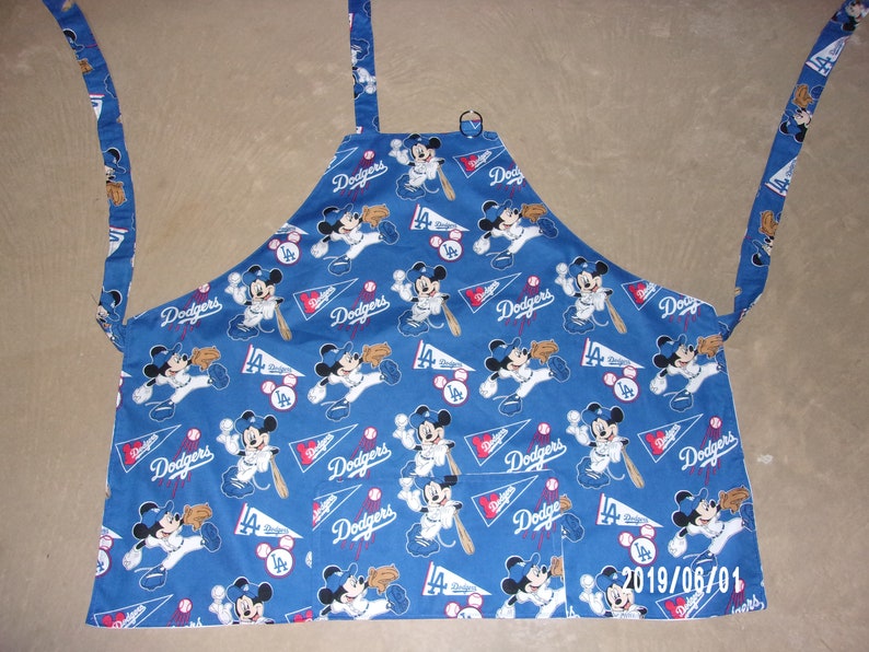 Chicago Cubs, LA Dodgers or Milwaukee Brewers Barbeque Apron Mickey Mouse Sports