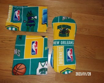 New Orleans Hornets Baby's First Blanket with Matching Burp Cloth and Gift Bag