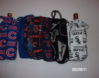 Wine Bottle Gift Bags Chicago Sports (Chicago Bears, Chicago White Sox or Chicago Cubs)