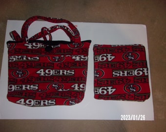 San Francisco 49ers Receiving Blanket and Matching Tote Bag (Diaper Bag)