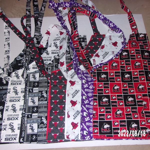 Barbeque Apron ( Choose Chicago White Sox, Chicago Bulls, Northern Illinois or Northwestern Patterns)