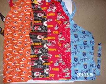 Kansas City Sports Barbeque Aprons (Kansas City Chiefs or Kansas City Royals