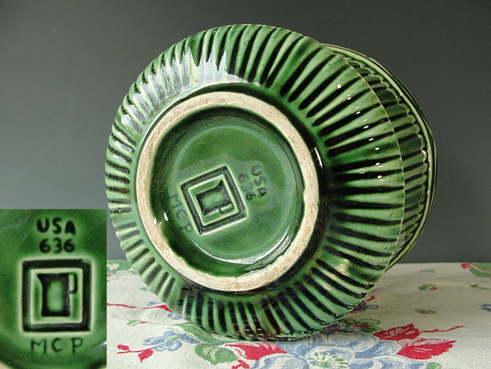 McCoy Green Pottery Planter Vintage Ceramic Pot MCP Mount Etsy